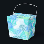 Favor do Partido Box-Seashells Caixa de Impressão<br><div class="desc">Caixa de favores de festas mostrada em uma adorável design de impressão. Personalize este item ou comprar como está. Imagem do stock freepik.com</div>