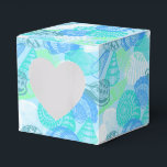 Favor do Partido Box-Seashells Caixa de Impressão<br><div class="desc">Caixa de favores de festas mostrada em uma adorável design de impressão. Personalize este item ou comprar como está. Imagem do stock freepik.com</div>
