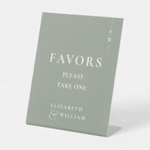 Favor Monograma Moderno Verde Oliva Casamento