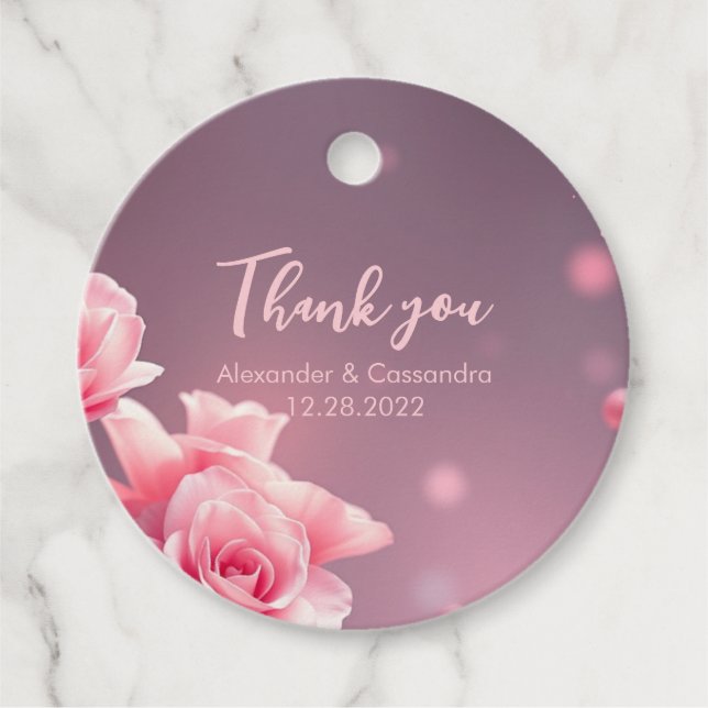 Favor personalizado de casamento Obrigado Etiqueta (Frente)