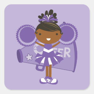 Favor roxo da etiqueta do cheerleader do KRW