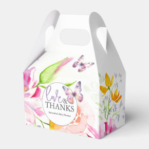 Favorecer Caixas Chá de fraldas Borboletas Roxas