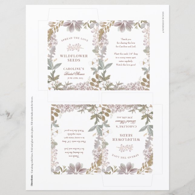 Favorito do Chá de panela para Pacotes de Semente  (Frente)