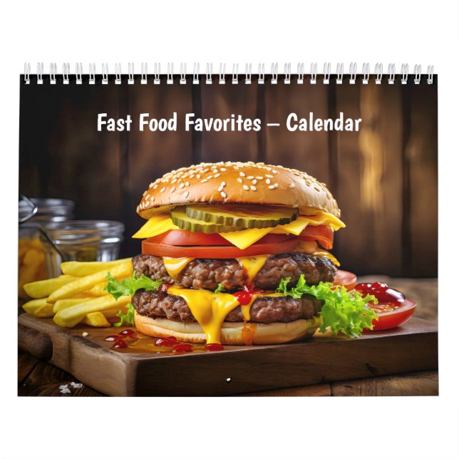 Favoritos da Comida Rápida – Calendário (Capa)