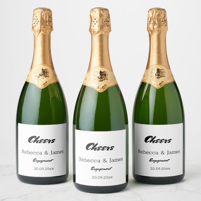 Favoritos da Festa de noivado branca Elegante (Garrafas)