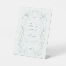 Favoritos de Casamento de Folhas Verdes