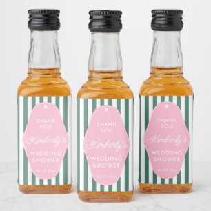 Favoritos de casamento retrô rosa e verde dos anos