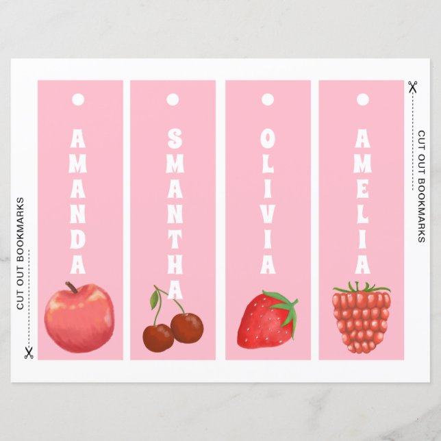 Favoritos de Crianças Personalizadas de Fruta Chav (Frente)