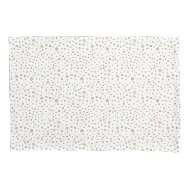 Fawn Confetti Watercolor Dots Pillowcase (Frente)