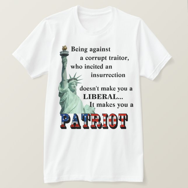 Faz de você uma camiseta PATRIOT (Frente do Design)