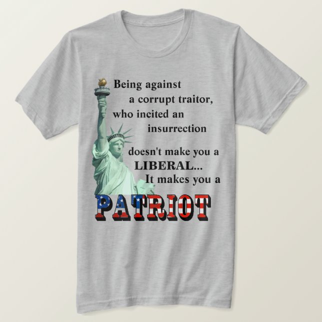 Faz de você uma camiseta PATRIOT (Frente do Design)