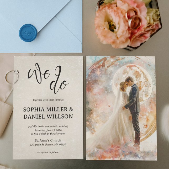 Fazemos convite para casamento de aquarela (Criador carregado)