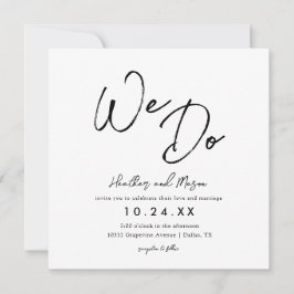 Fazemos Simples Convites De Casamento Quadrado