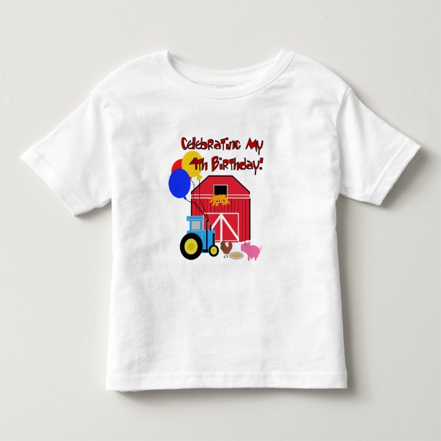 Fazenda 4º Camisetas e presentes de aniversário (Frente)