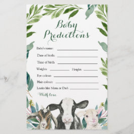 Fazenda Animal Greenery Boy Predicações para Bebês