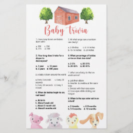 Fazenda - Baby Trivia | Jogo Chá de fraldas