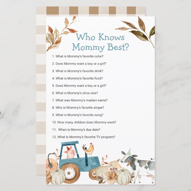 Fazenda De Abóbora Trator Animal Que Conhece Melho (Frente/Verso)