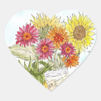 Fazenda de autocolantes de coração fresco