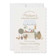 Fazenda de Mercado para Agricultores Azuis Convite