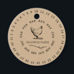 fazenda de vintage com cerco data ovo etiqueta fav<br><div class="desc">Atualize a sua casa ou fazenda familiar com esta bela etiqueta de produto da caixa de ovos vintage que tem todos os dias e datas e você só precisa circundar a data correta. Personalize com seu próprio nome de família e certifique-se de fazer check-out de nossa loja para obter mais...</div>