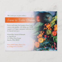 Fazenda para Convite de Janto de Vegan de Mesa