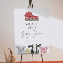 FAZENDA Vermelha DIXIE Chá de fraldas animal bem-v