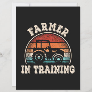 Fazendeiro em Treinamento Trator Divertido Agricul