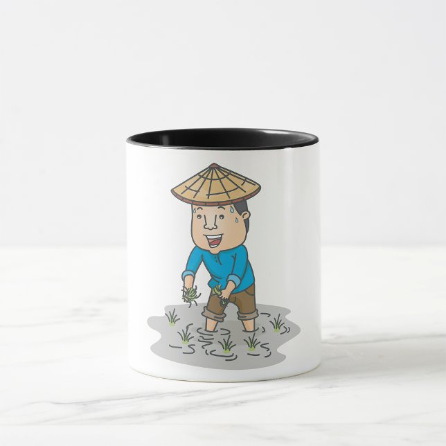 Fazendeiro Em Uma Caneca De Arroz (Criador carregado)