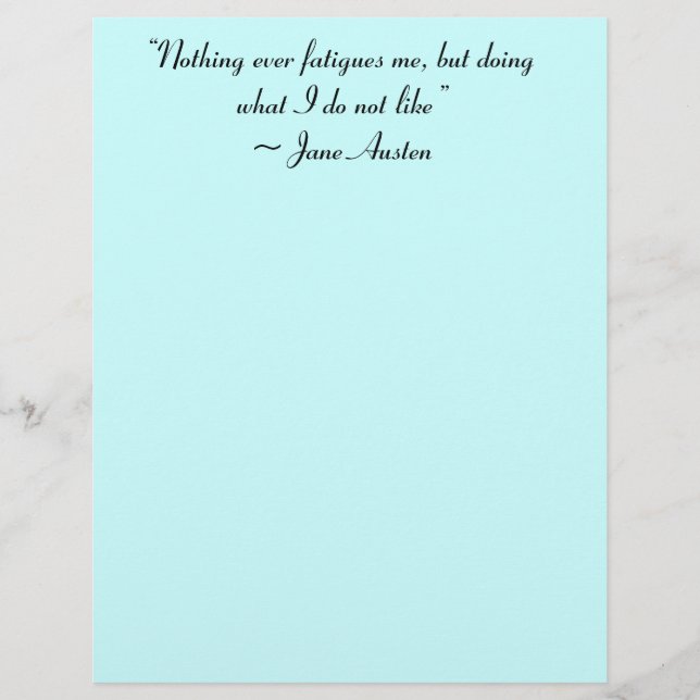 Fazendo O Que Eu Não Gosto Da Citação De Jane Aust (Frente)