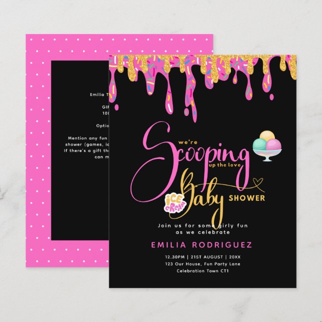 Fazendo Scooping Love Sorvete Baby Chá (Frente/Verso)