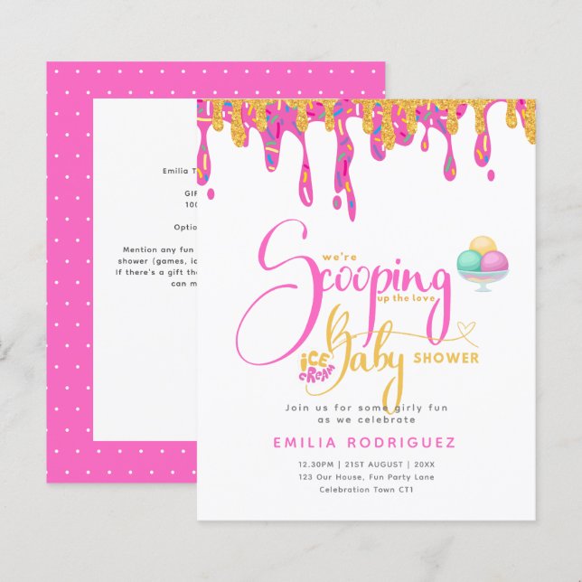 Fazendo Scooping Love Sorvete Baby Chá (Frente/Verso)