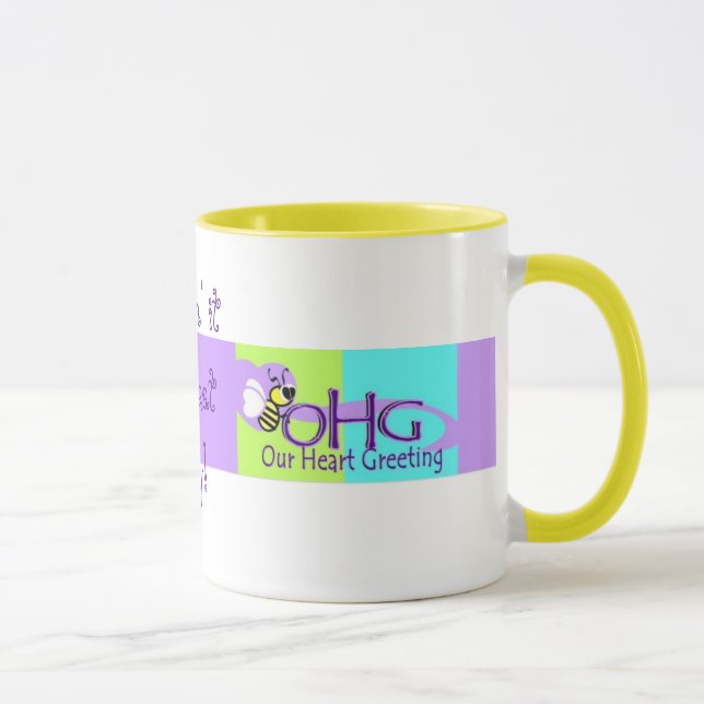 fazendo um excelente dia! caneca (Direita)