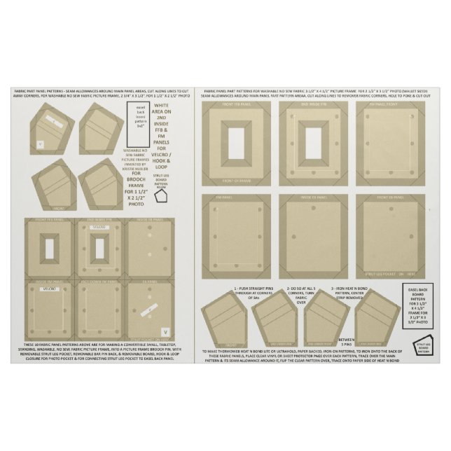 fazer 2 tecidos laváveis sem armações de pérolas d (Fat Quarter)