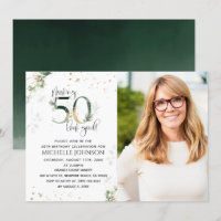 Fazer 50 - Convite Dourado para o Aniversário da F