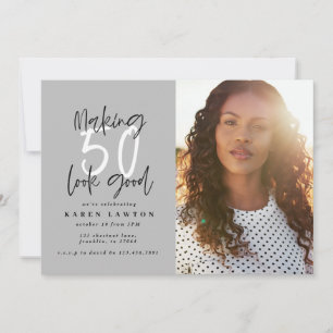 Fazer 50 - convite para o aniversário de fotos