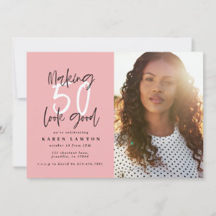 Fazer 50 - convite para o aniversário de fotos