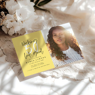 Fazer 50 - convite para o aniversário de fotos