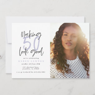 Fazer 50 - convite para o aniversário de fotos