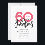 Fazer 60 parece bom aniversário de tipografia mode<br><div class="desc">Fazer 60,  60 e fabuloso convite de aniversário para tipografia moderna. Texto moderno do script na design de tipografia de tendência. Parte de uma coleção. As cores podem ser personalizadas.</div>