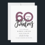 Fazer 60 parece bom aniversário de tipografia mode<br><div class="desc">Fazer 60,  60 e fabuloso convite de aniversário para tipografia moderna. Texto moderno do script na design de tipografia de tendência. Parte de uma coleção. As cores podem ser personalizadas.</div>