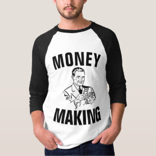 FAZER DE DINHEIRO, T-Shirts masculinas engraçadas