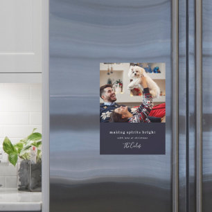 Fazer Espíritos Brilhantes Marinho Azul Xmas Magné