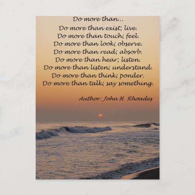 Fazer mais do que... Cartão Postal (Frente)