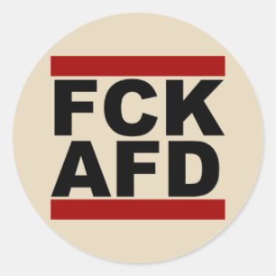 “Fck AfD”, autocolante redondo