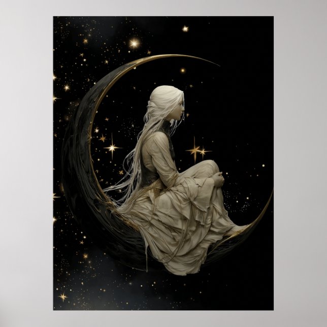 FD2 Enchanted 7 Crescent Moon Goddess Poster (Frente)
