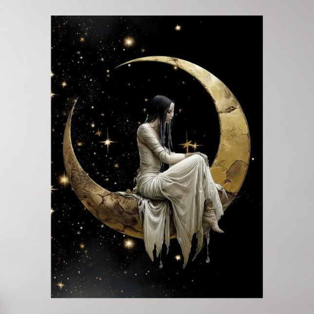 FD2 Enchanted 9 Crescent Moon Goddess Poster (Frente)