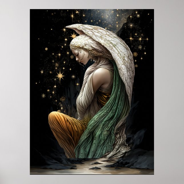 FD2 Enchanted Crescent Moon Goddess  34  Poster (Frente)