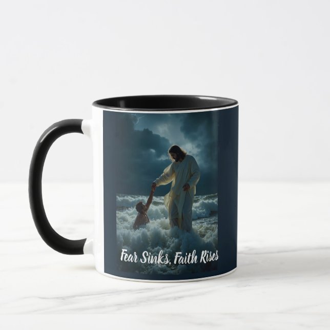 "Fé acima do Medo" - Caneca (Esquerda)