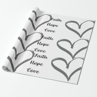 Fé, Hope, papel de embrulho de amor