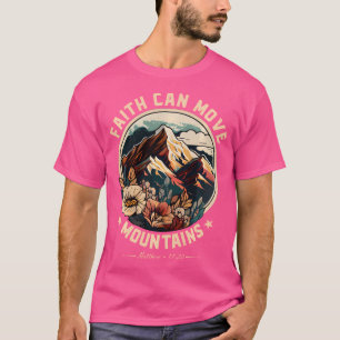 Fé pode mover montanhas camisa homens cristãos mul